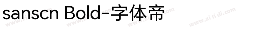 sanscn Bold字体转换